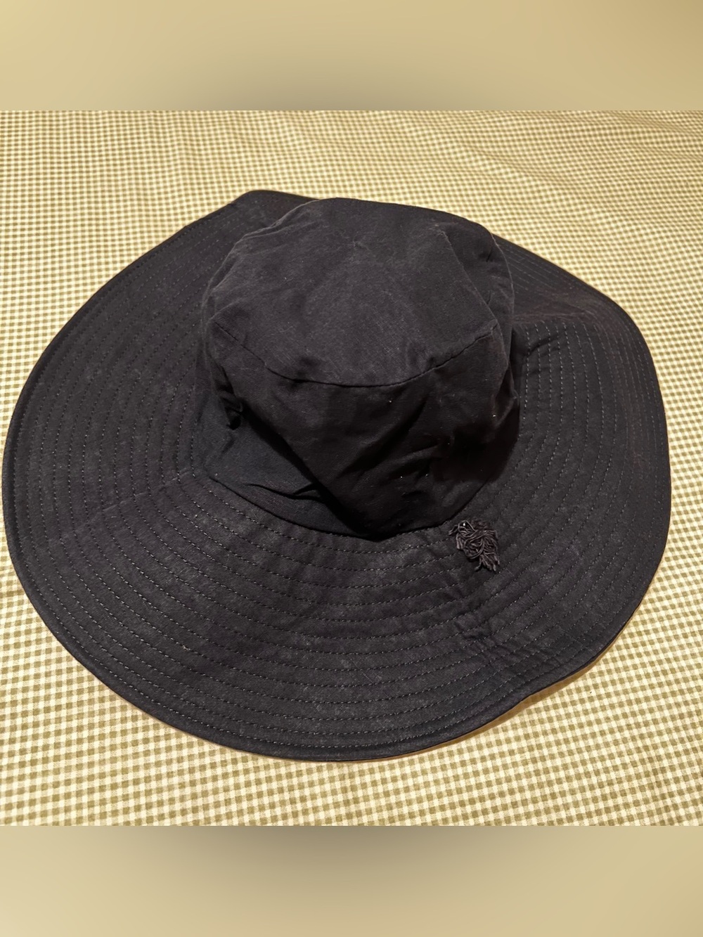 Madewell Navy Blue Wide-Brim Bucket Sun Hat